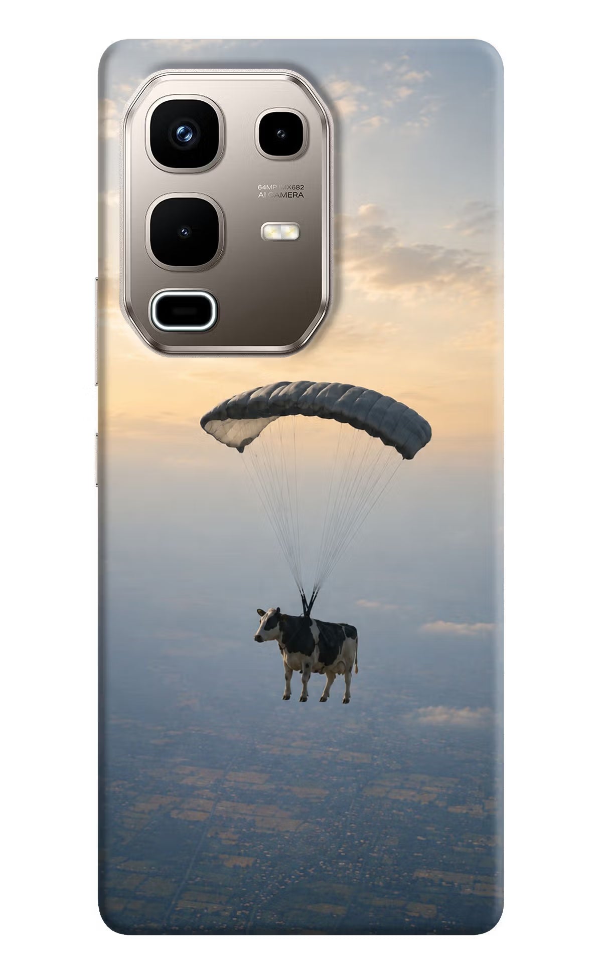 Skydiving Cow Infinix Note 50s 5G Plus Back Cover