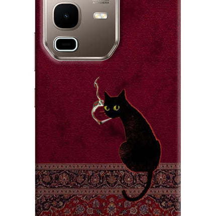 Midnight Cat Infinix Note 50s 5G Plus Hard Case Back Cover by Casekaro