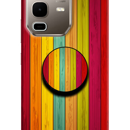 Multicolor Wooden Infinix Note 50s 5G Plus Pop Case by Casekaro