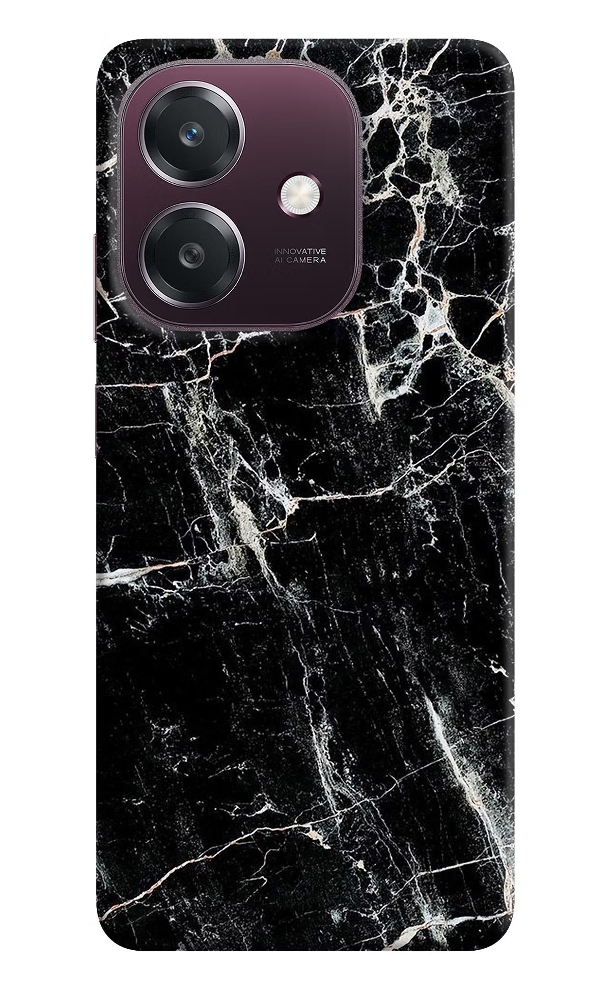 Black Marble Texture Oppo A3 5G Back Cover