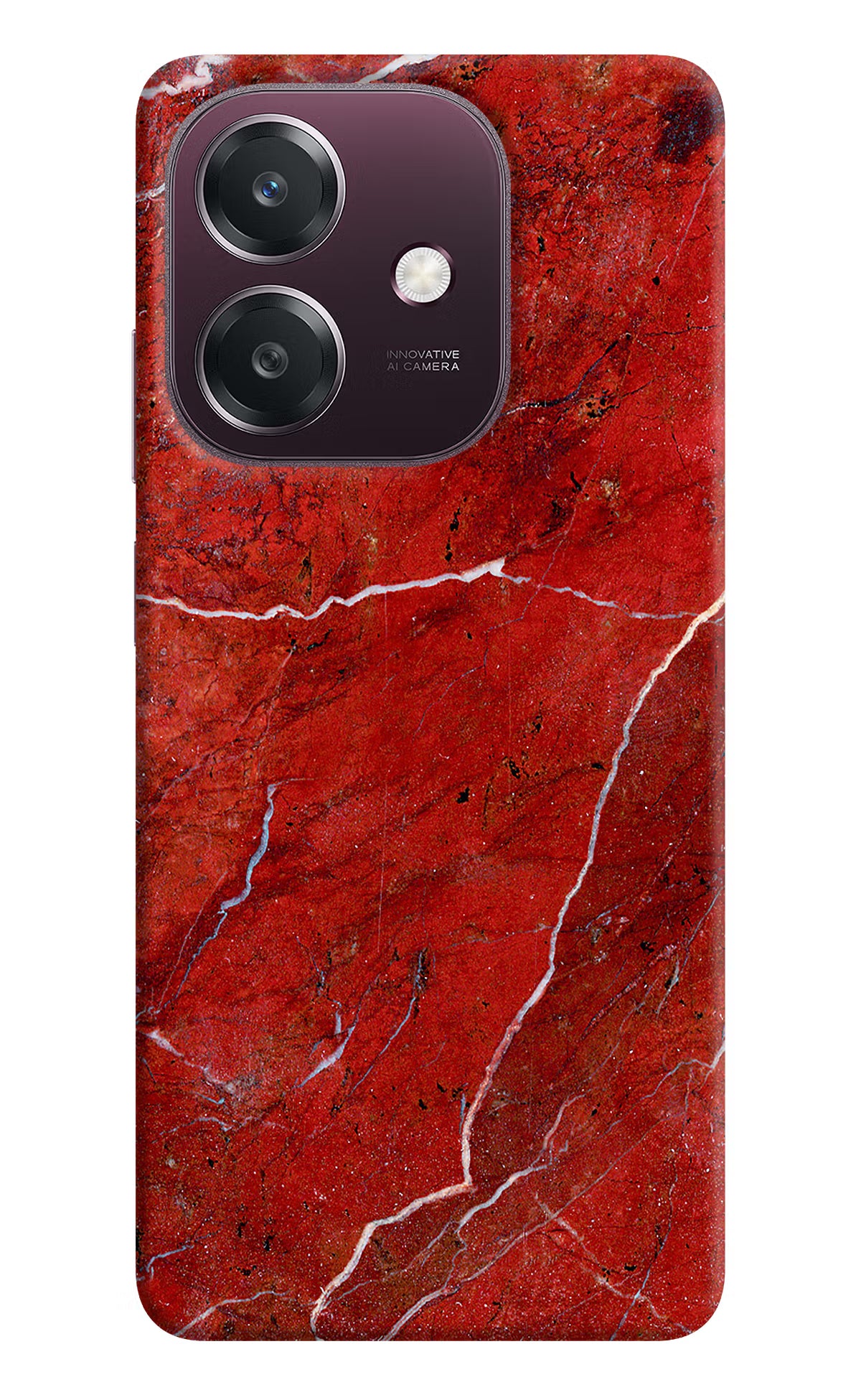 Red Marble Design Oppo A3 5G Back Cover