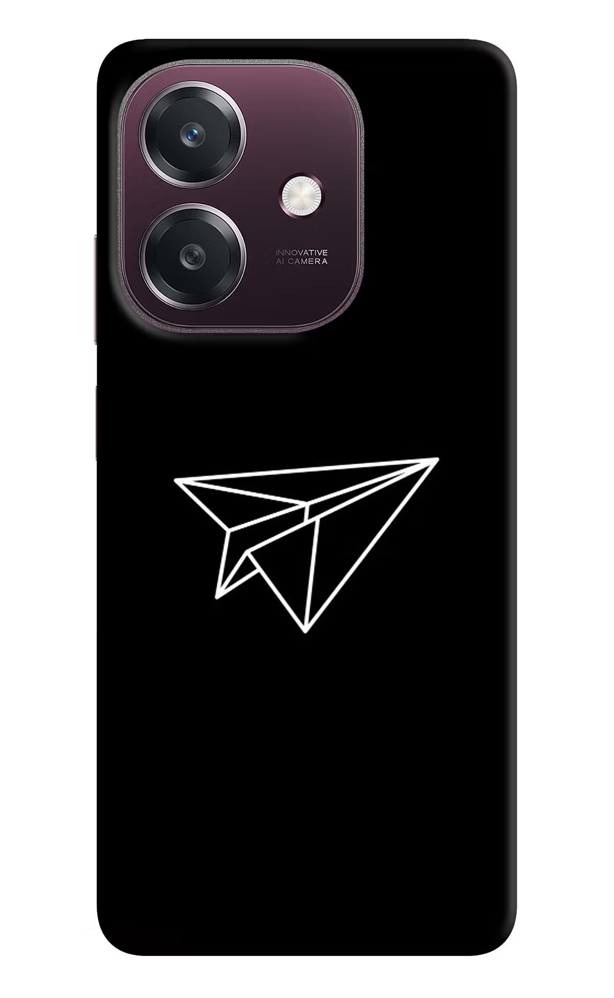 Paper Plane White Oppo A3 5G Back Cover