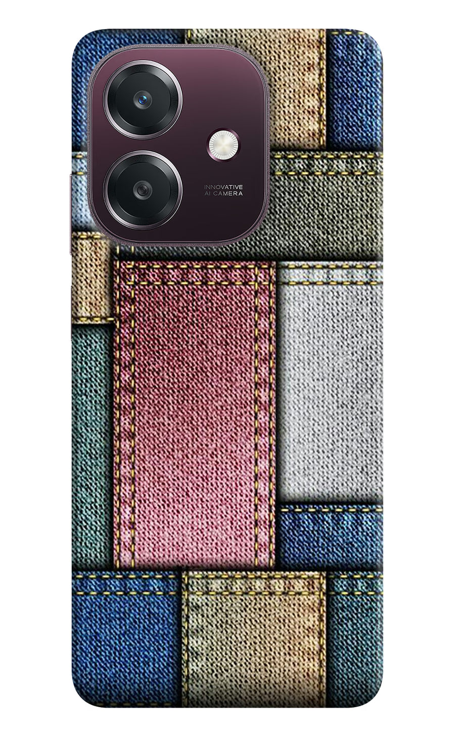 Multicolor Jeans Oppo A3 5G Back Cover, Hard case