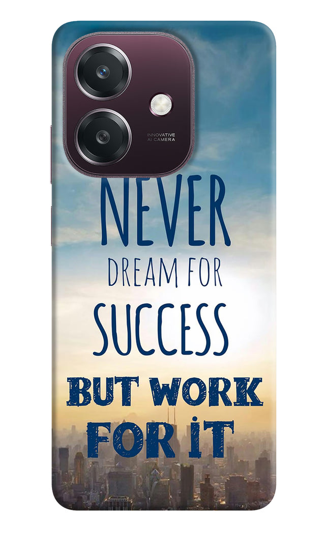 Never Dream For Success But Work For It Oppo A3 5G Hard Case Back Cover by Casekaro