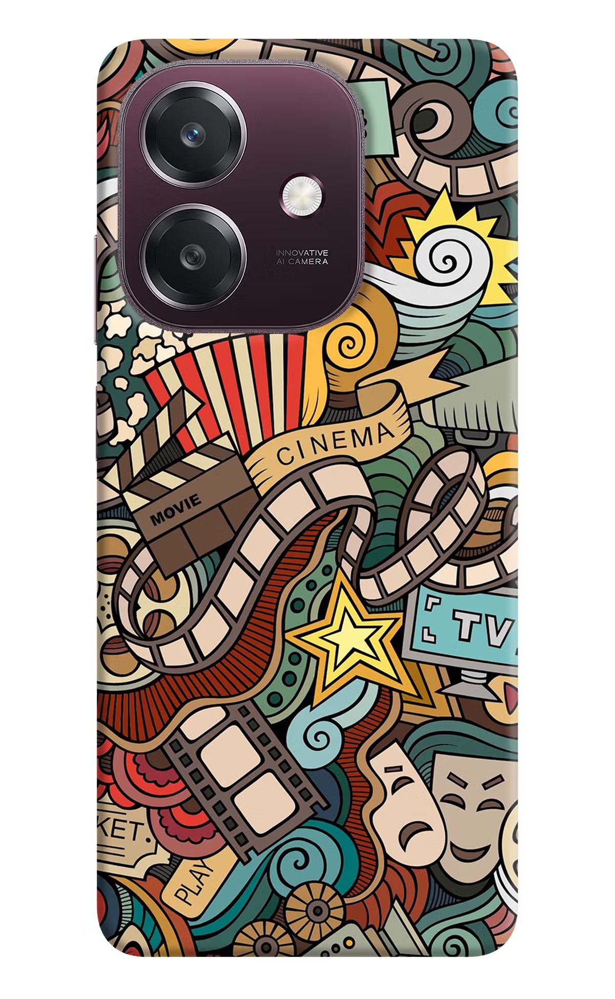 Cinema Abstract Oppo A3 5G Back Cover