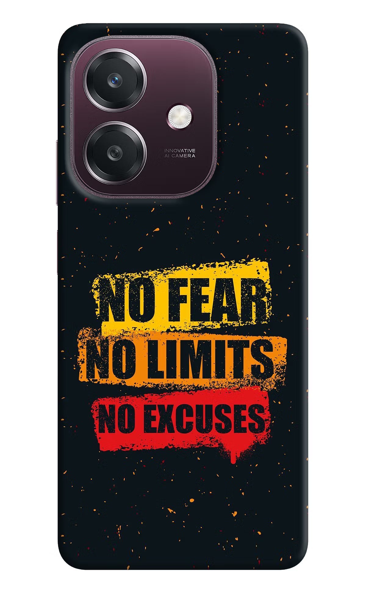 No Fear No Limits No Excuse Oppo A3 5G Back Cover
