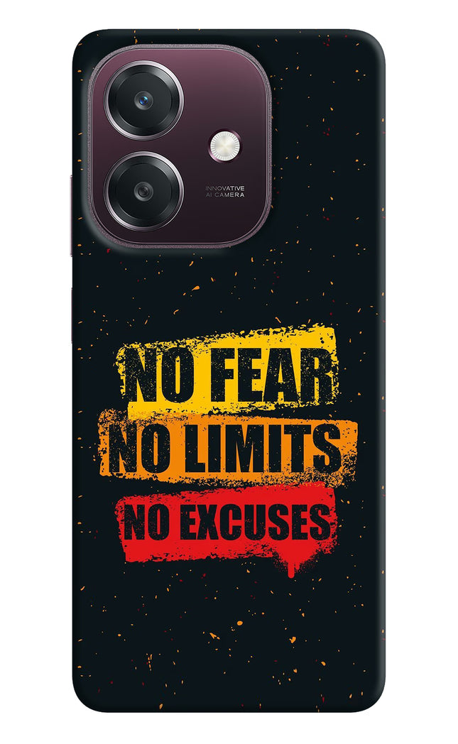 No Fear No Limits No Excuse Oppo A3 5G Hard Case Back Cover by Casekaro