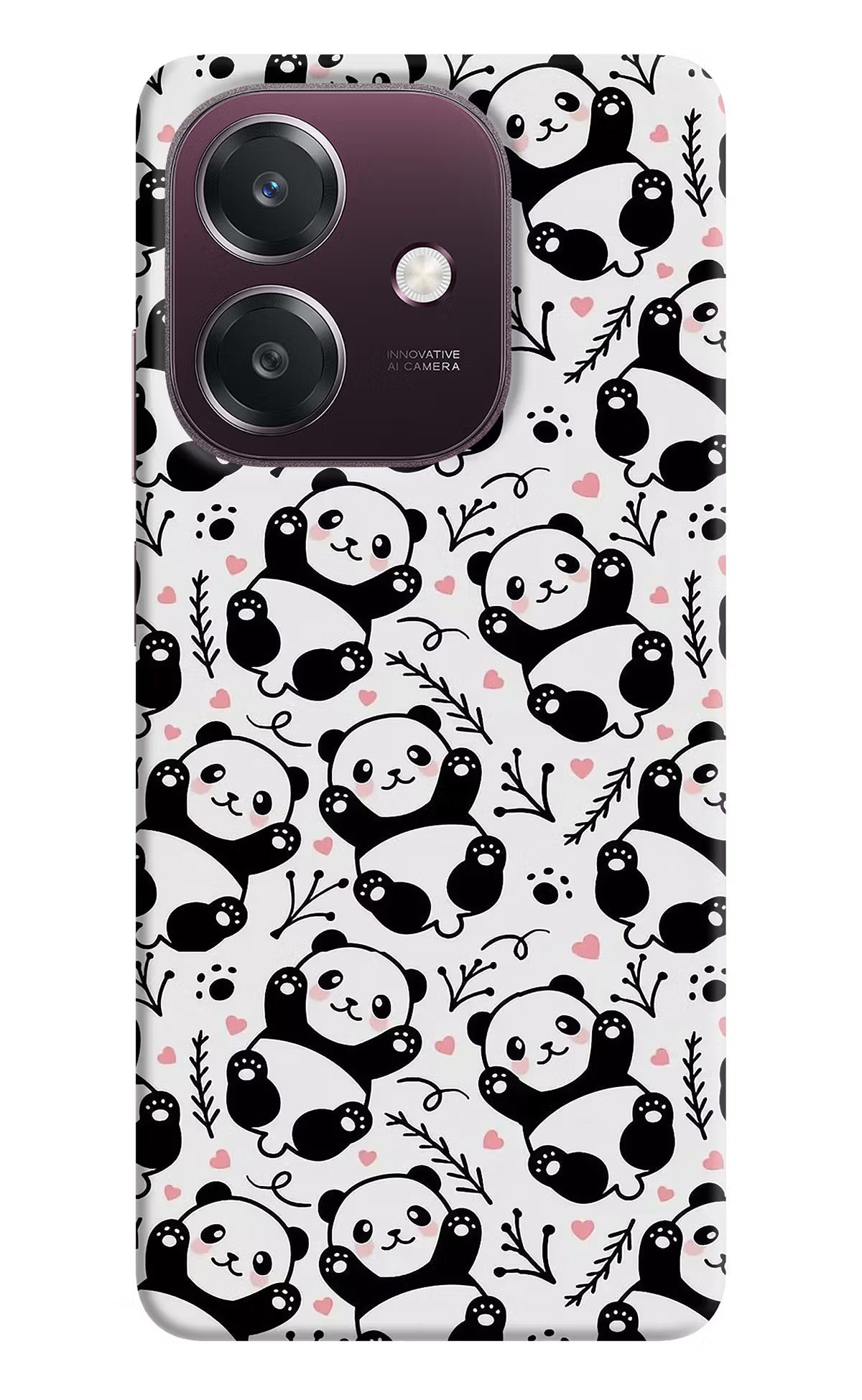 Cute Panda Oppo A3 5G Back Cover