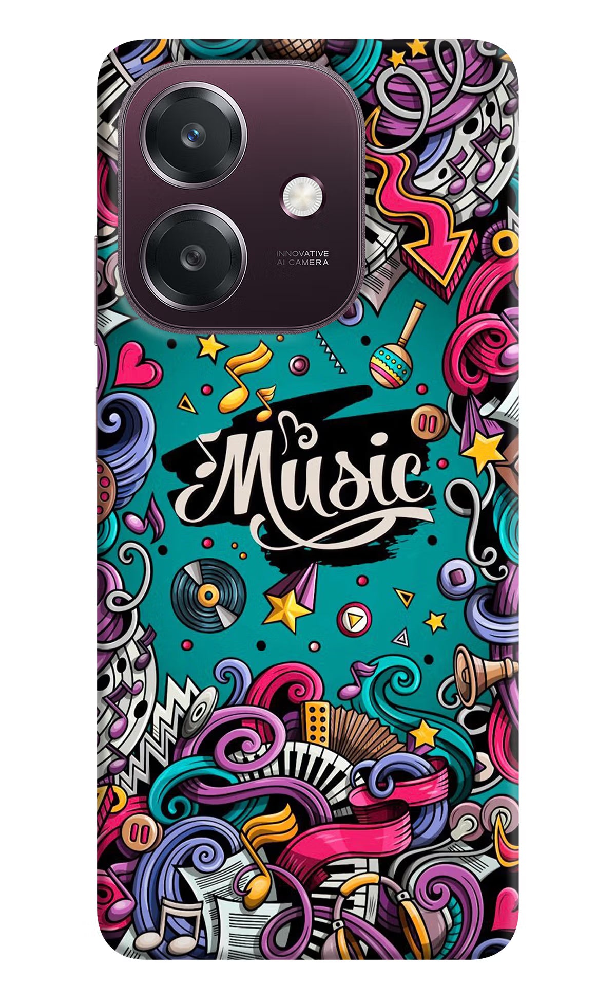 Music Graffiti Oppo A3 5G Back Cover