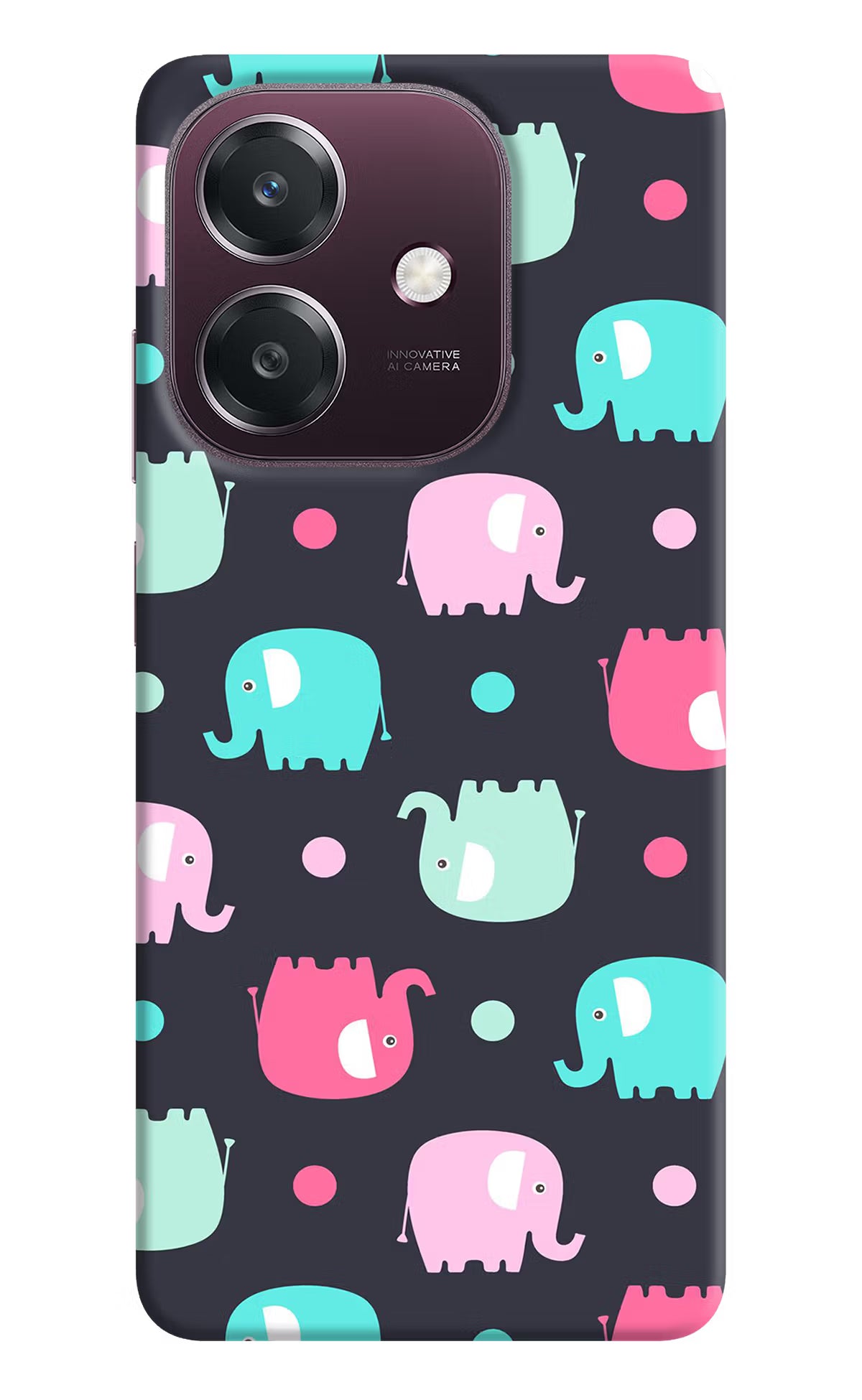 Elephants Oppo A3 5G Back Cover
