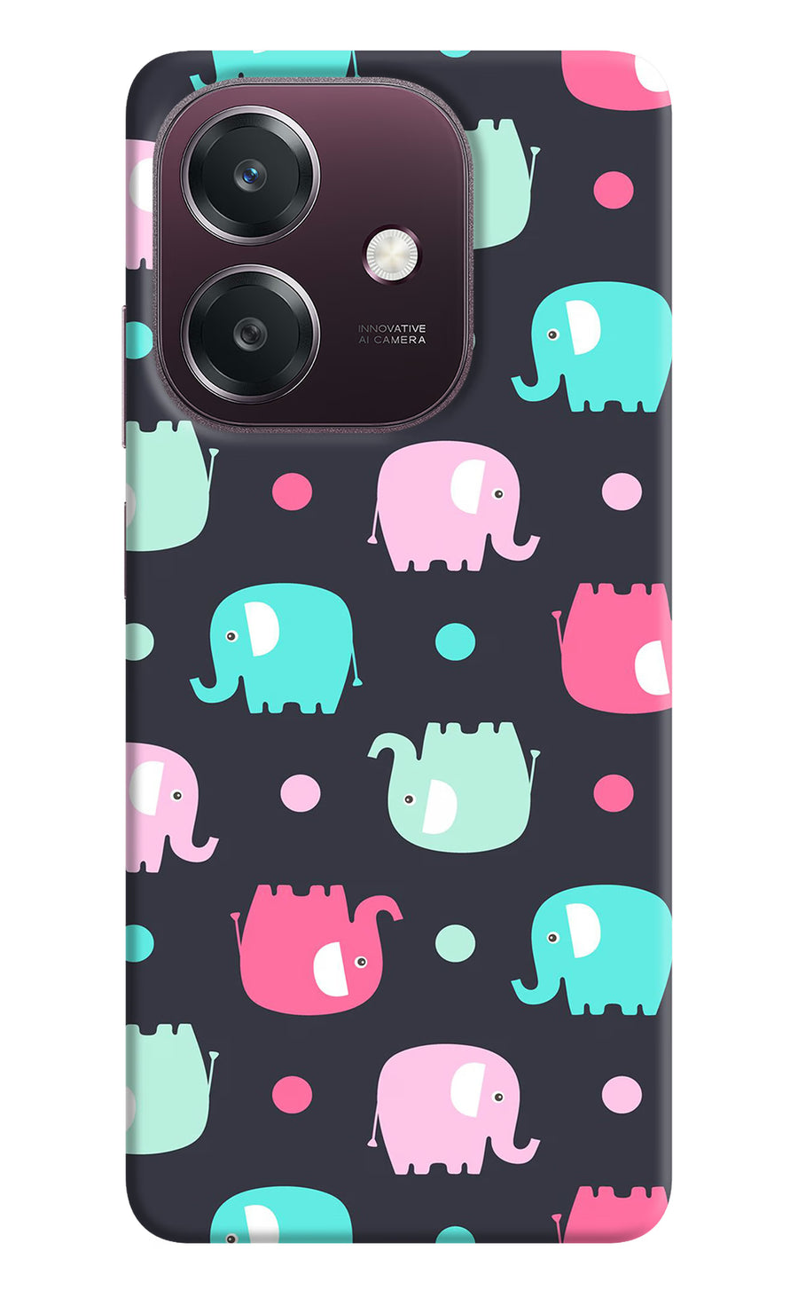 Elephants Oppo A3 5G Back Cover, Hard case