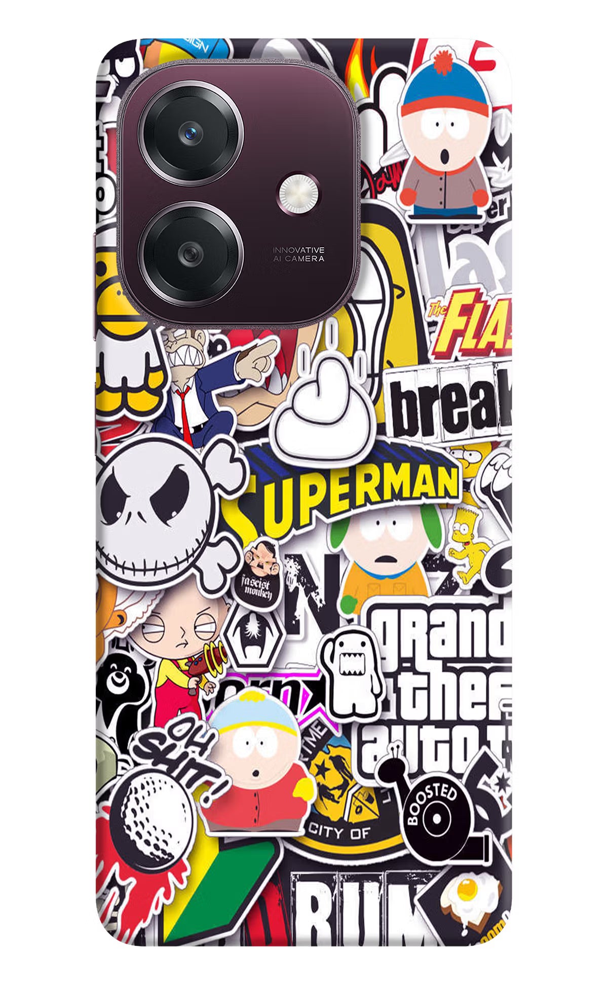 Sticker Bomb Oppo A3 5G Back Cover