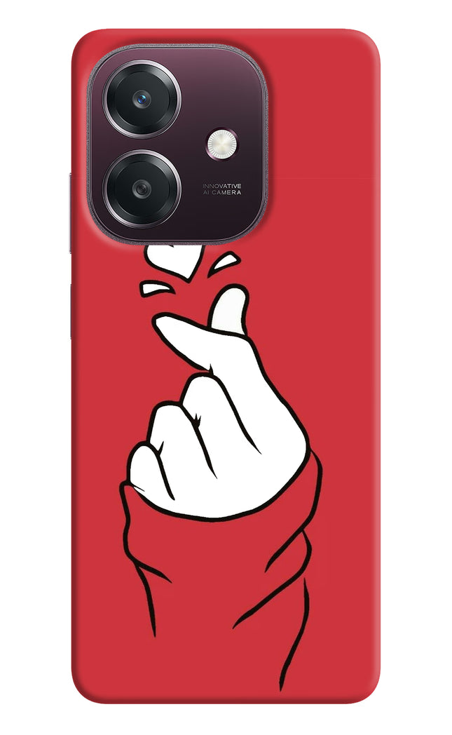 Korean Love Sign Oppo A3 5G Hard Case Back Cover by Casekaro