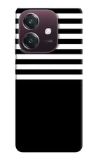 Black and White Print Oppo A3 5G Hard Case Back Cover by Casekaro