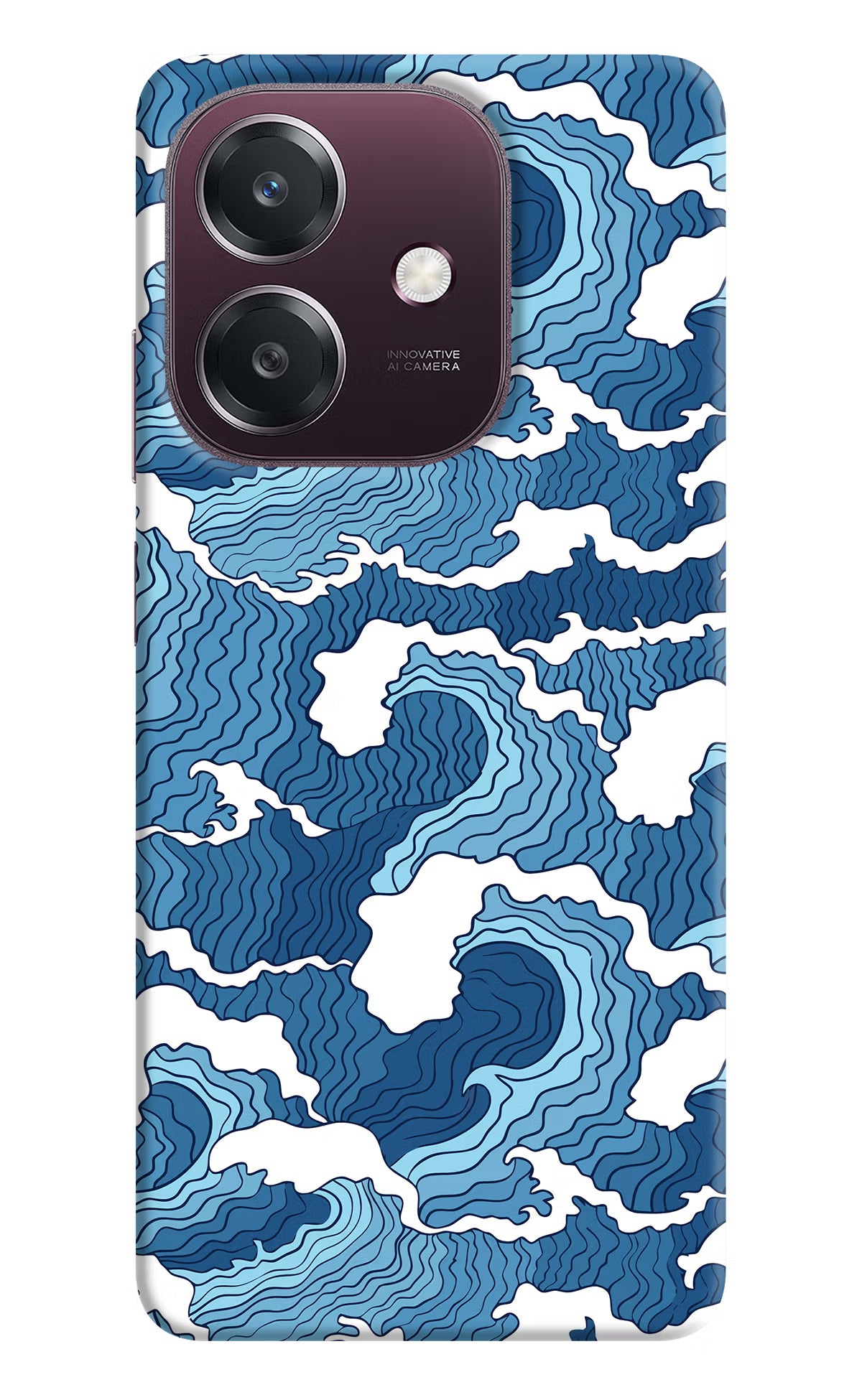 Blue Waves Oppo A3 5G Back Cover
