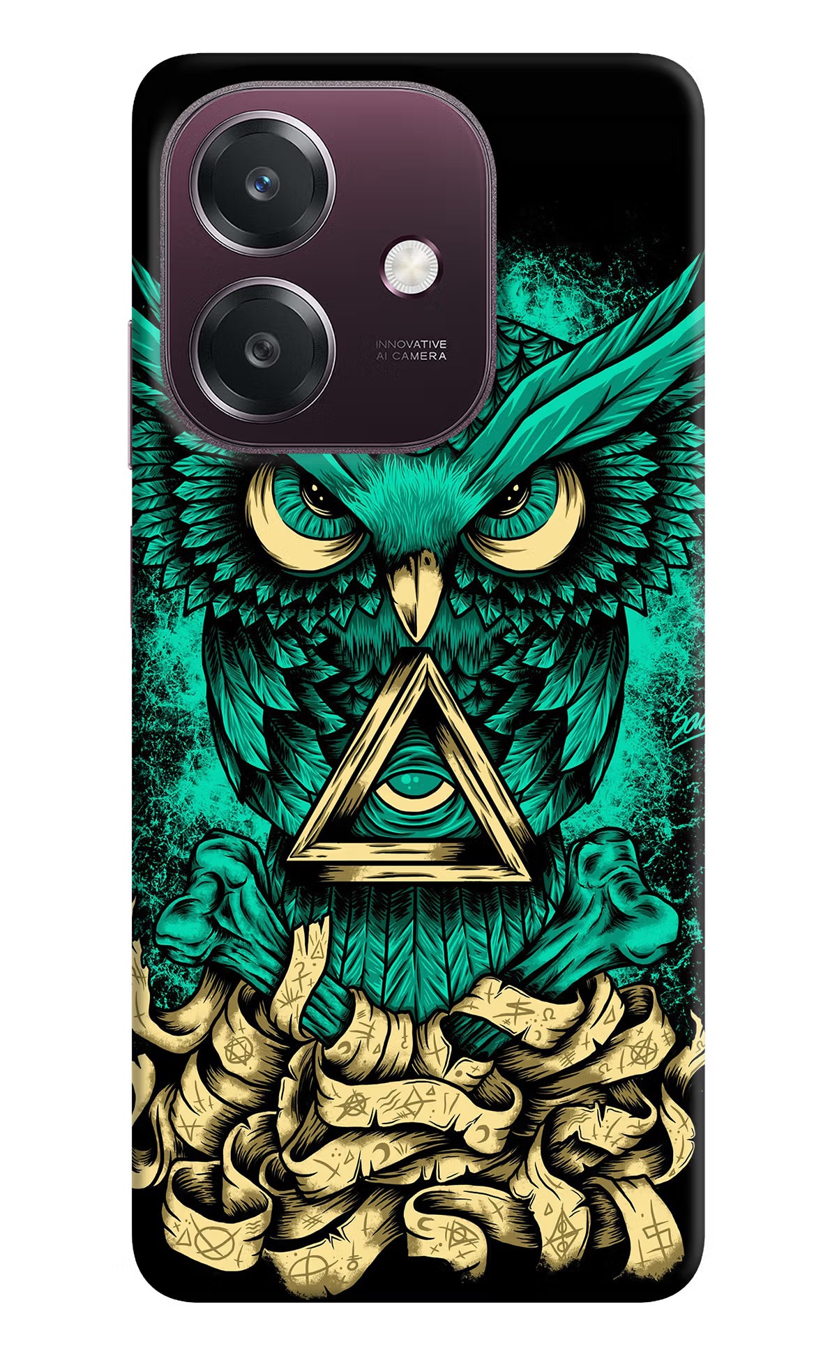 Green Owl Oppo A3 5G Back Cover