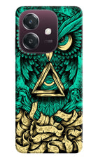 Green Owl Oppo A3 5G Hard Case Back Cover by Casekaro