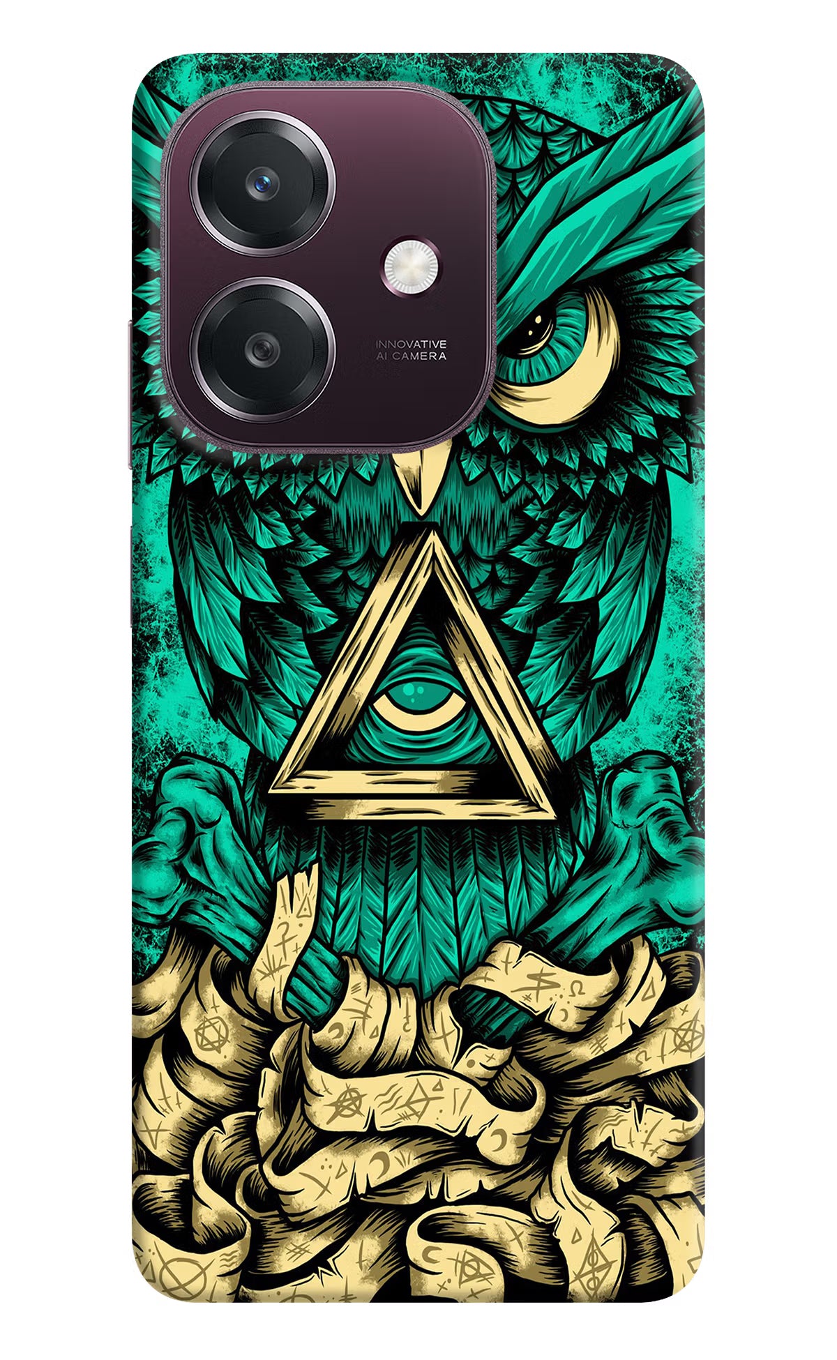 Green Owl Oppo A3 5G Back Cover