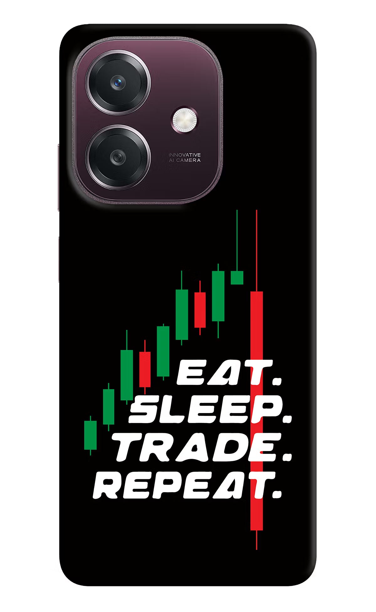 Eat Sleep Trade Repeat Oppo A3 5G Back Cover