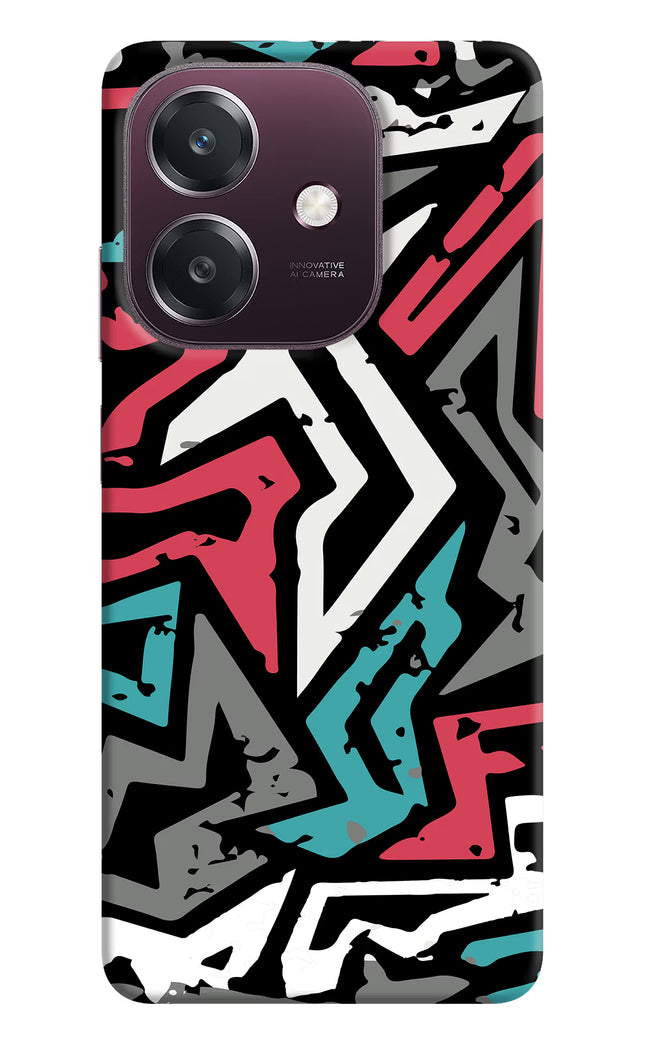 Geometric Graffiti Oppo A3 5G Hard Case Back Cover by Casekaro