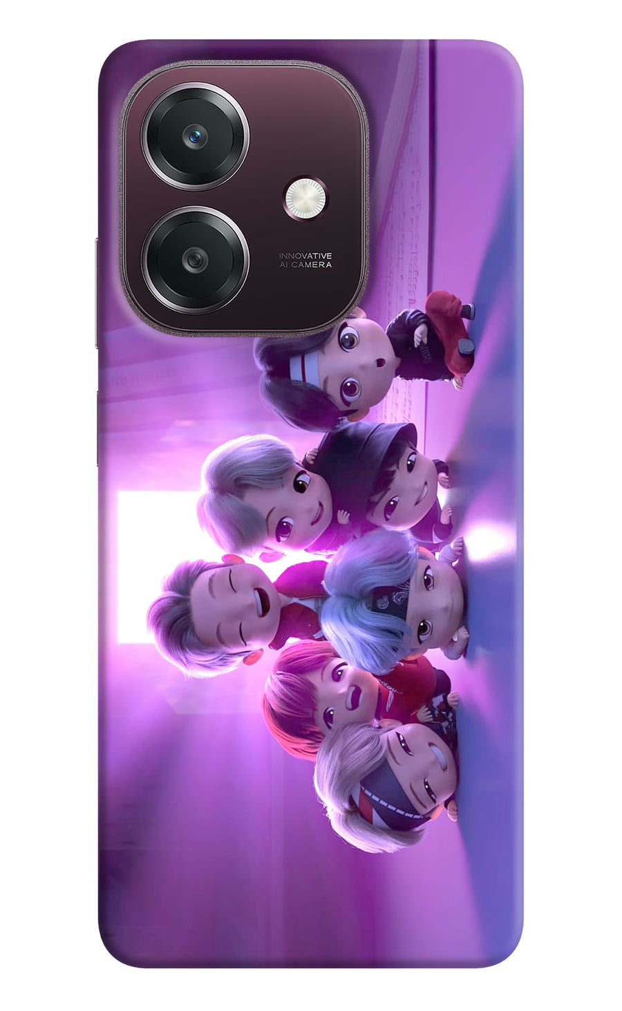 BTS Chibi Oppo A3 5G Back Cover, Hard case