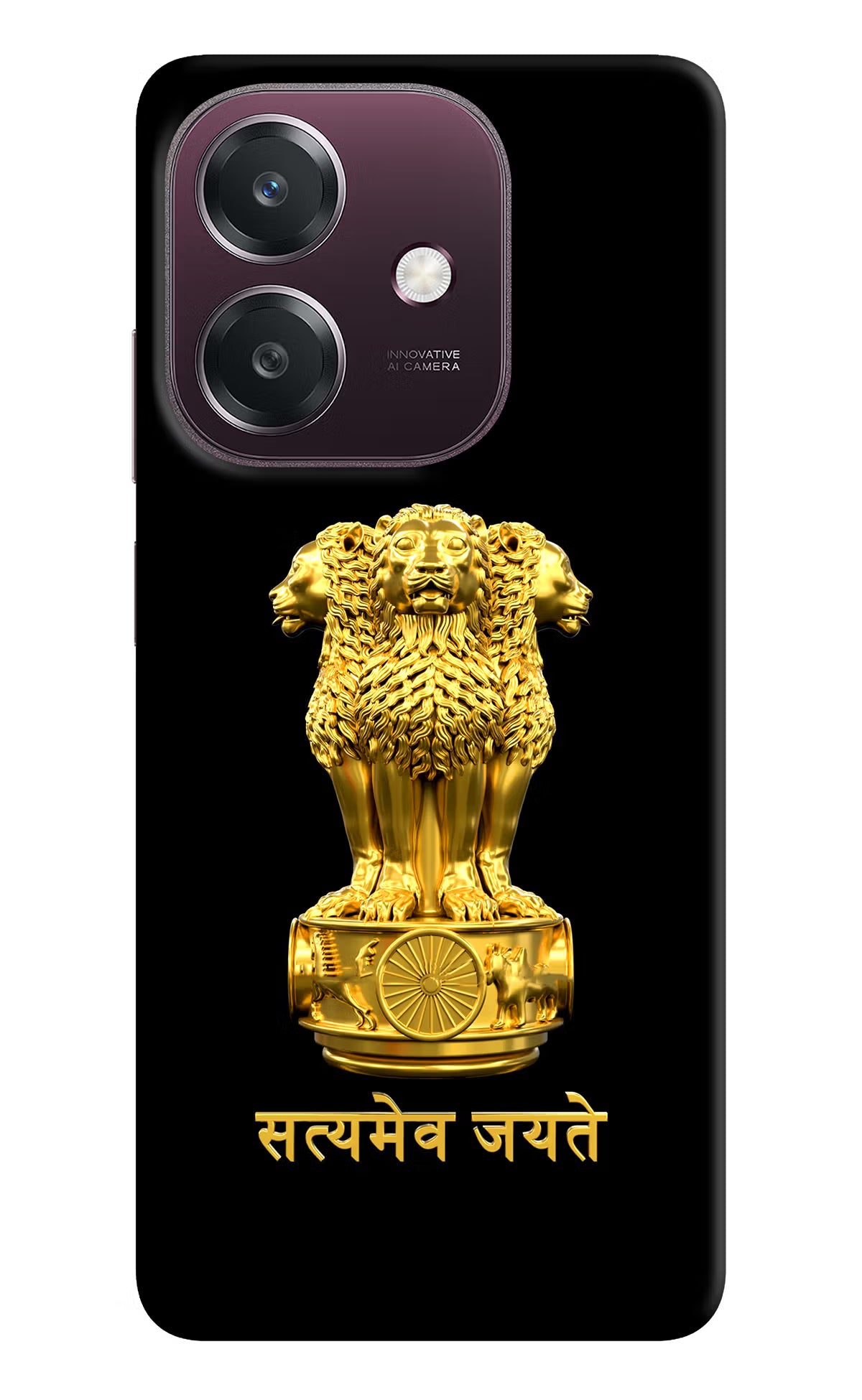 Satyamev Jayate Golden Oppo A3 5G Back Cover