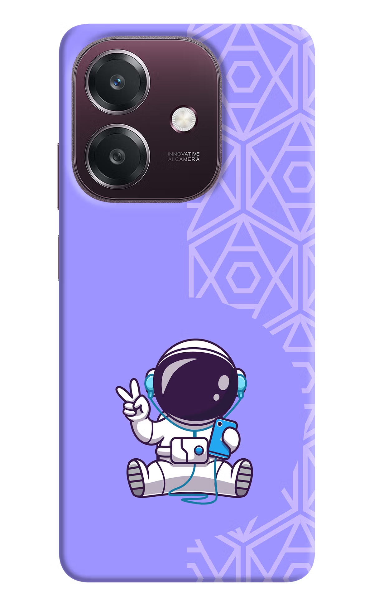 Cute Astronaut Chilling Oppo A3 5G Back Cover
