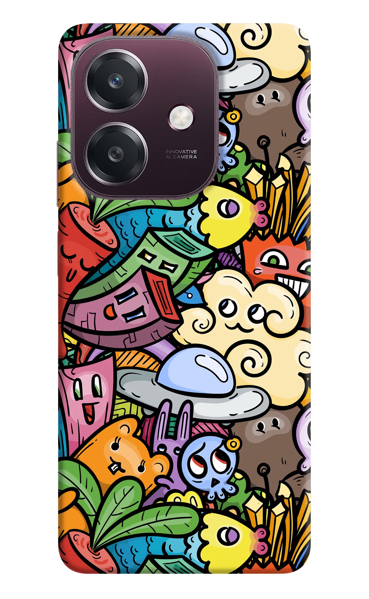 Veggie Doodle Oppo A3 5G Back Cover