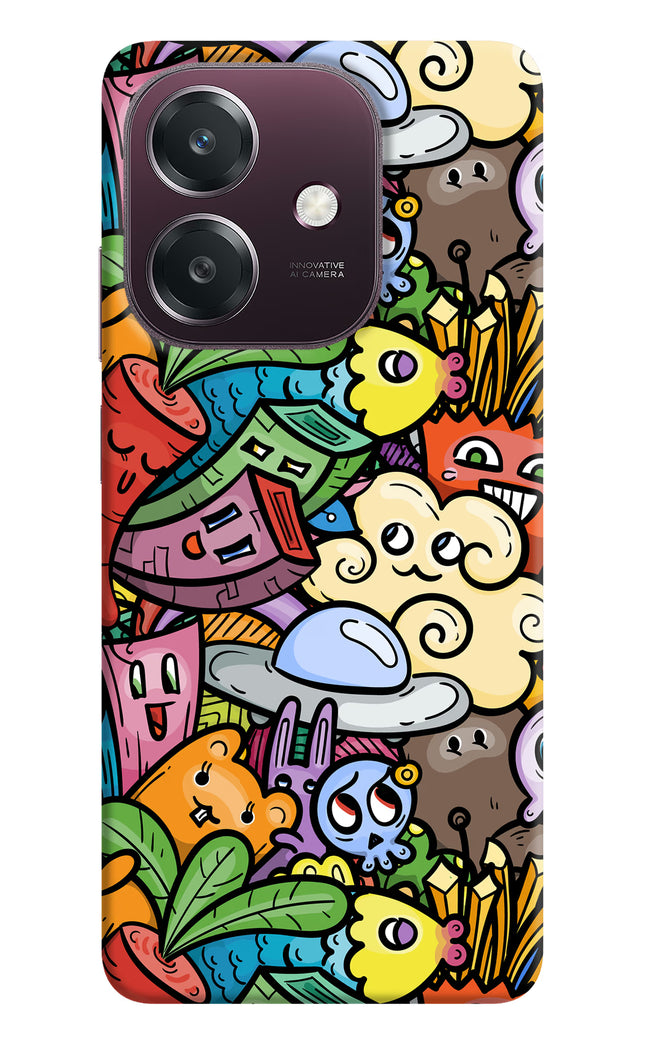 Veggie Doodle Oppo A3 5G Hard Case Back Cover by Casekaro