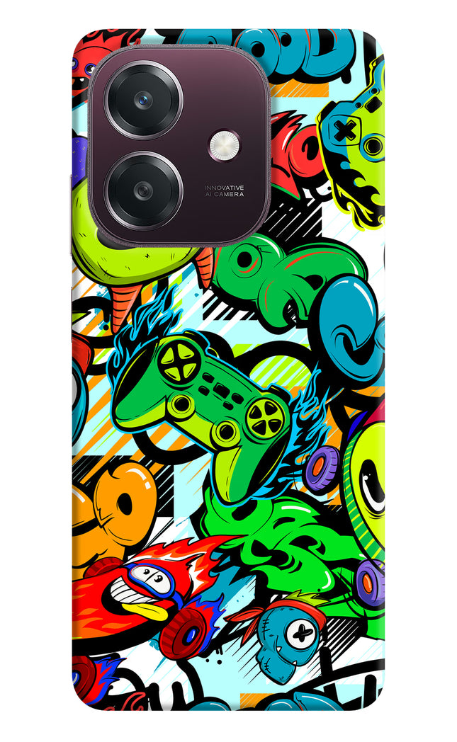Game Doodle Oppo A3 5G Hard Case Back Cover by Casekaro