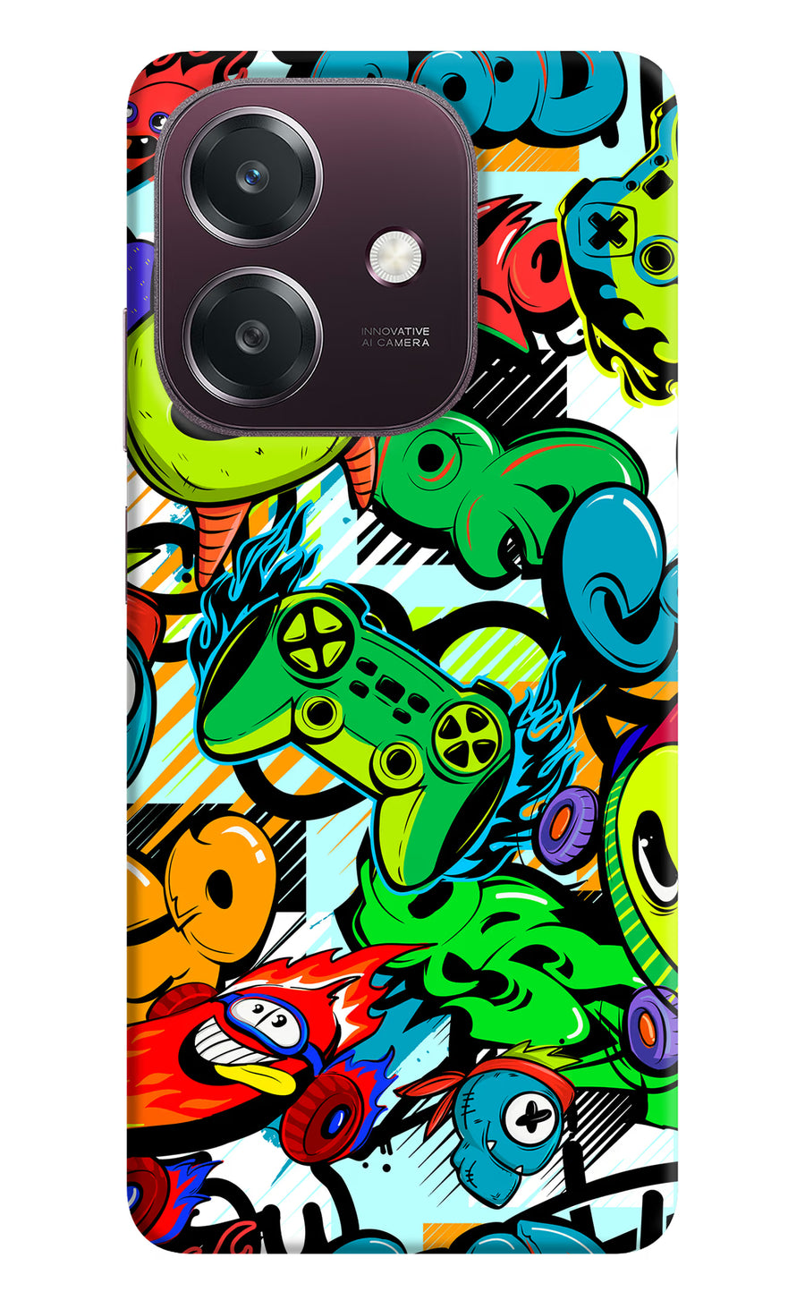 Game Doodle Oppo A3 5G Back Cover, Hard case