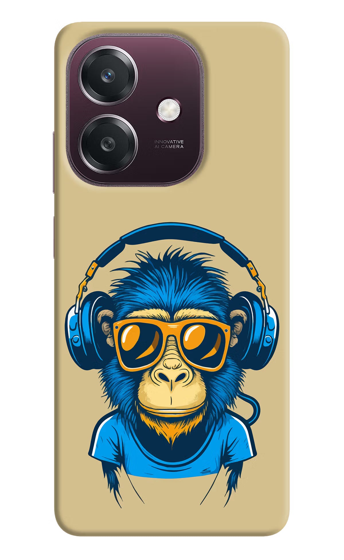 Monkey Headphone Oppo A3 5G Back Cover