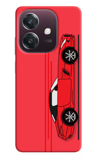 Red Velocity Oppo A3 5G Hard Case Back Cover by Casekaro