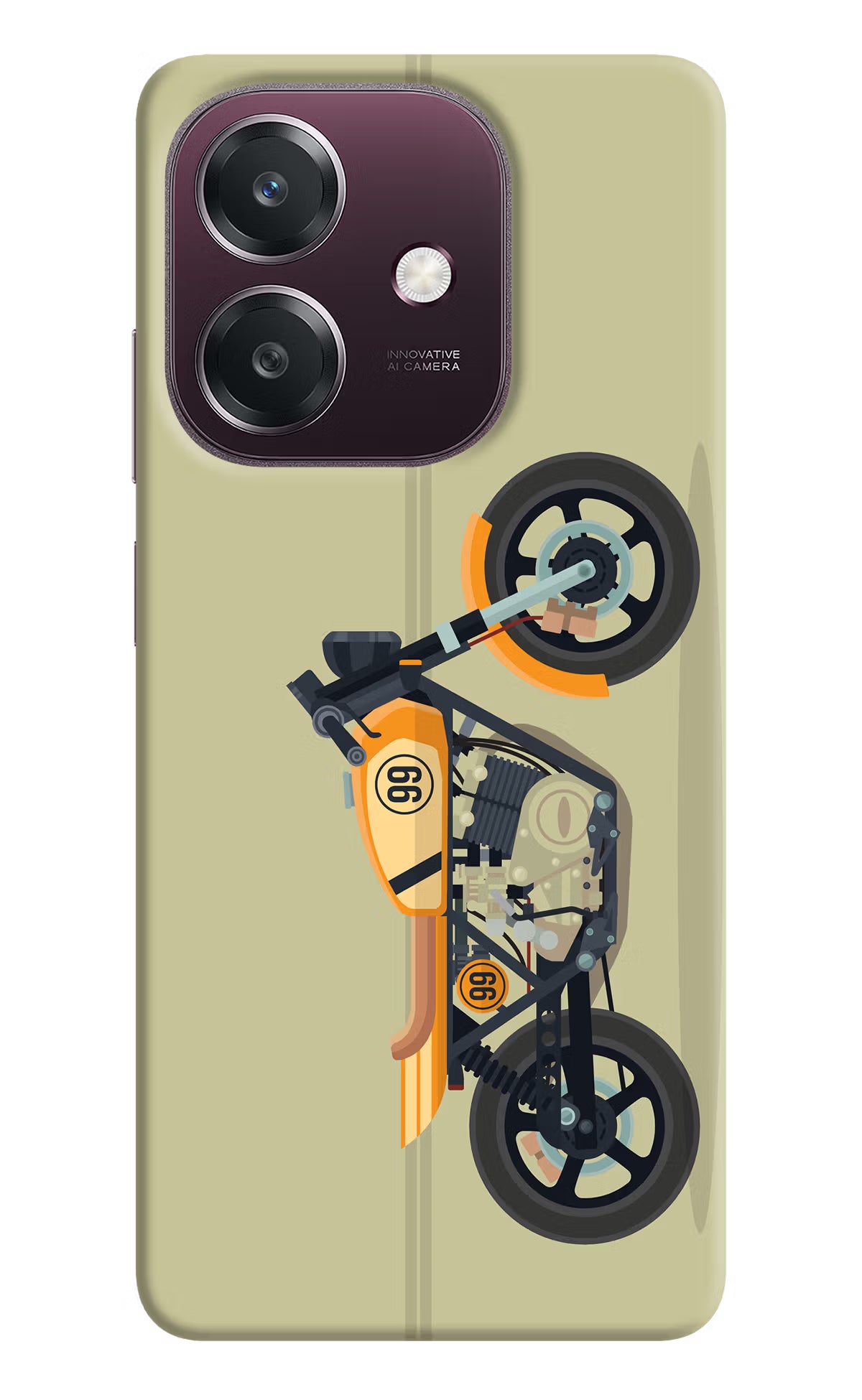 Vertical Speedster Oppo A3 5G Back Cover