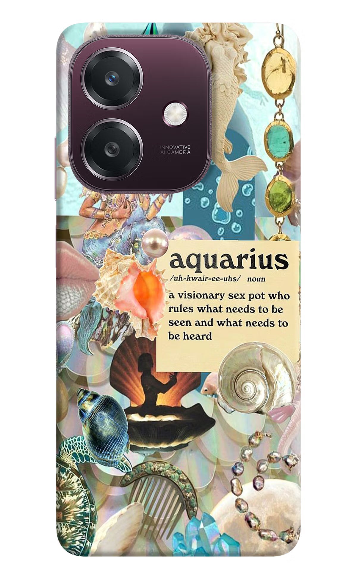 Aquarius Zodiac Oppo A3 5G Back Cover
