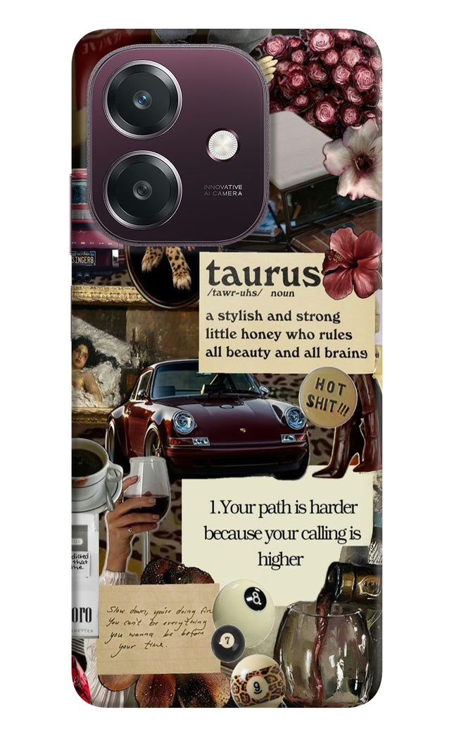 Taurus Zodiac Oppo A3 5G Hard Case Back Cover by Casekaro
