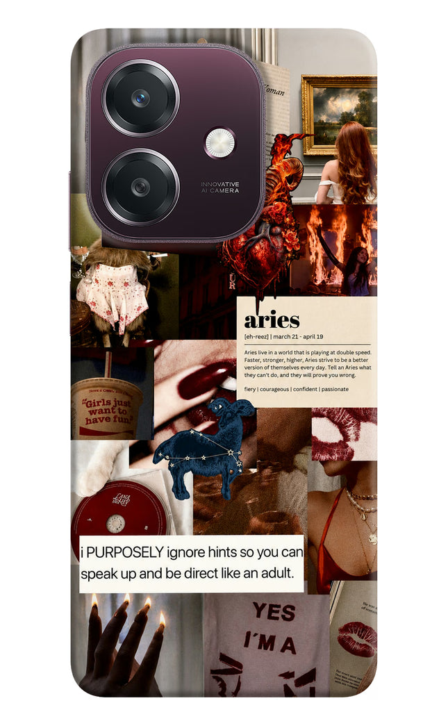 Zodiac Aries Oppo A3 5G Hard Case Back Cover by Casekaro