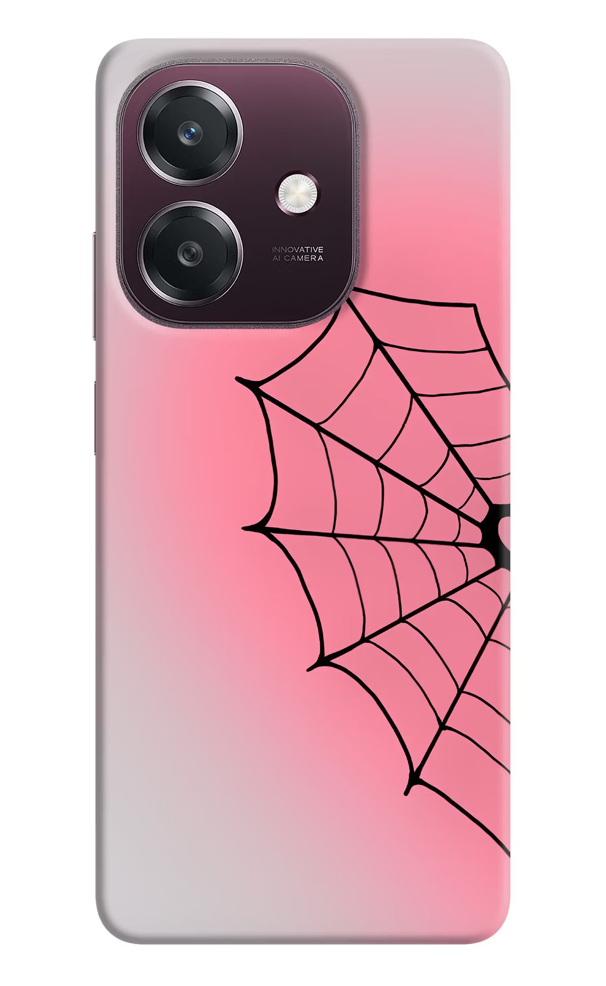 Pink Web Oppo A3 5G Back Cover