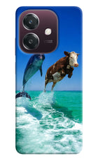Dolphin vs Cow Oppo A3 5G Hard Case Back Cover by Casekaro