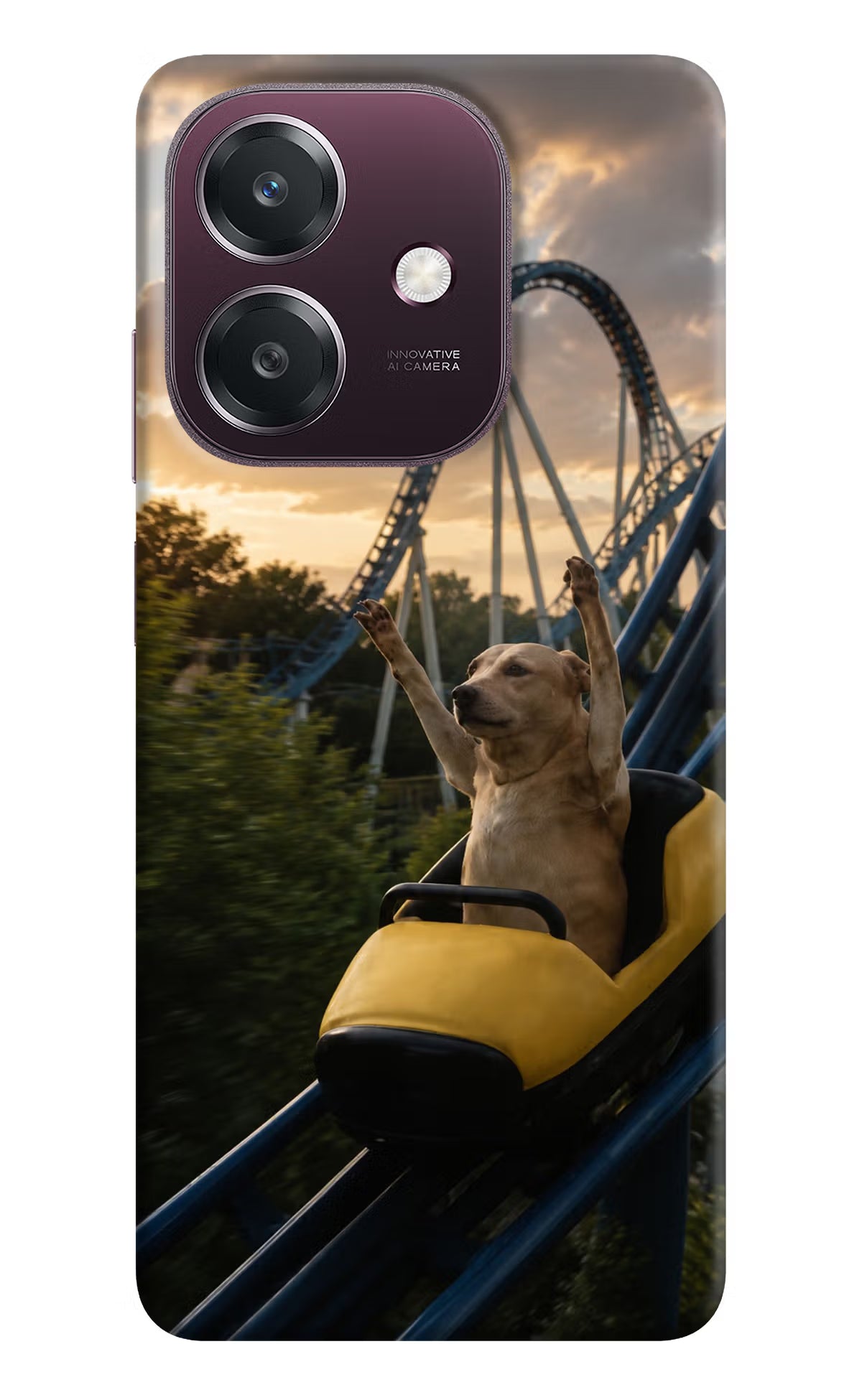 Rollercoaster Dog Oppo A3 5G Back Cover