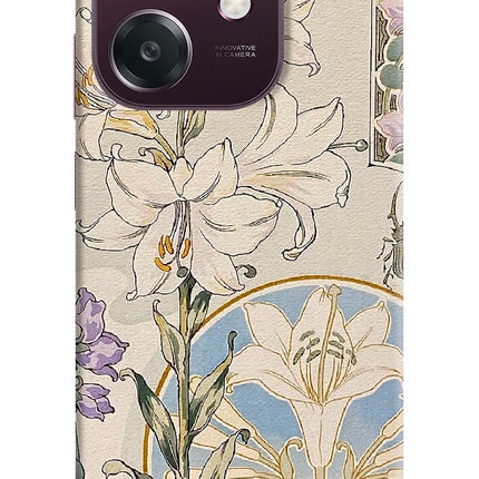 White Lily Oppo A3 5G Hard Case Back Cover by Casekaro