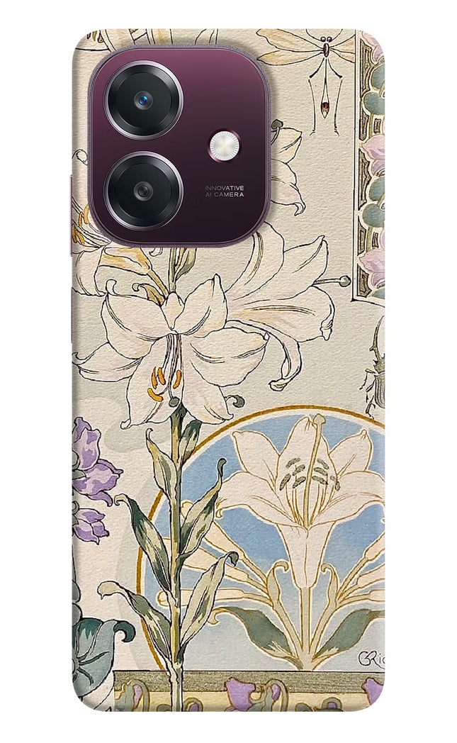 White Lily Oppo A3 5G Hard Case Back Cover by Casekaro