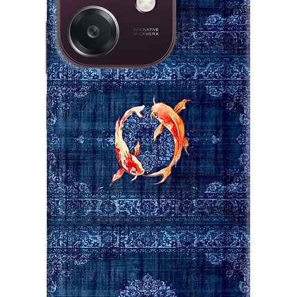 Koi Blue Oppo A3 5G Hard Case Back Cover by Casekaro