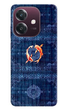 Koi Blue Oppo A3 5G Hard Case Back Cover by Casekaro