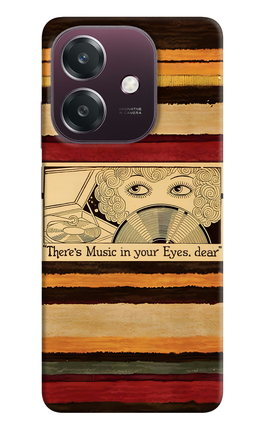 Vinyl Stripes Oppo A3 5G Back Cover, Hard case