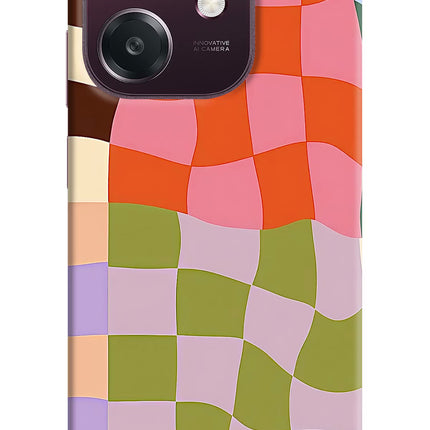 Wavy Grid Oppo A3 5G Hard Case Back Cover by Casekaro