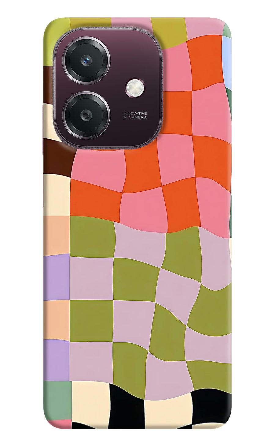 Wavy Grid Oppo A3 5G Back Cover, Hard case