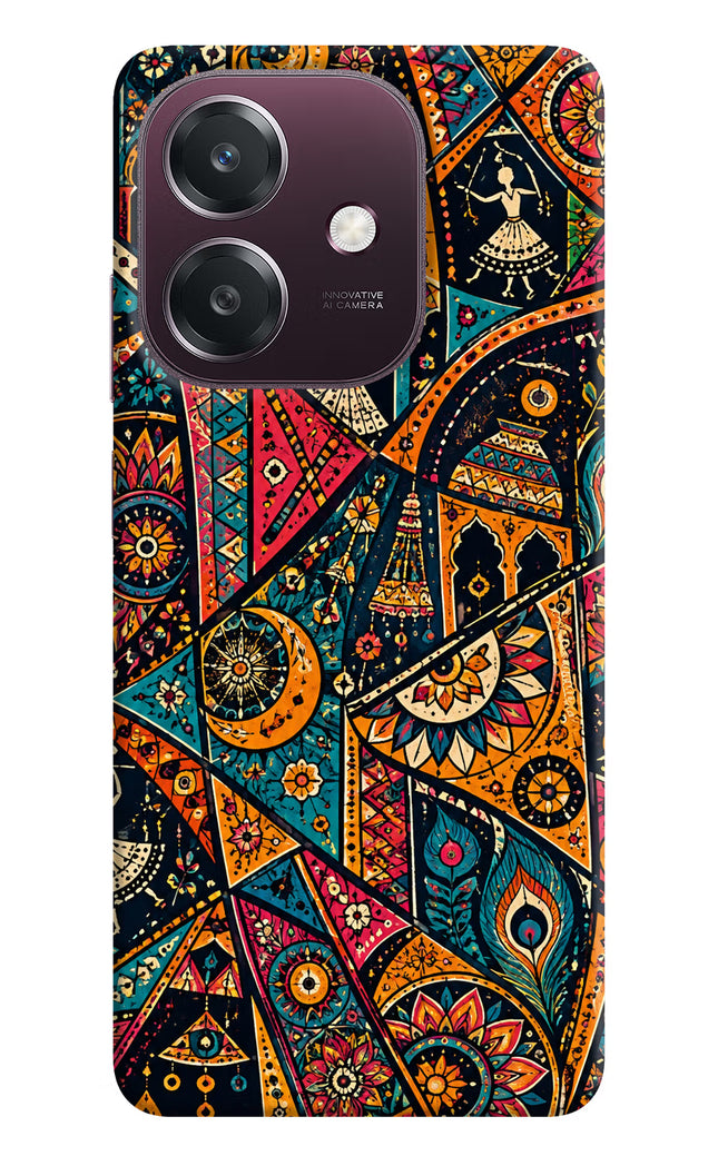 Folk Print Oppo A3 5G Hard Case Back Cover by Casekaro