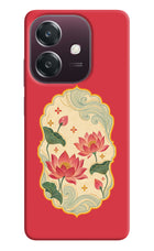 Pink Lotus Oppo A3 5G Hard Case Back Cover by Casekaro