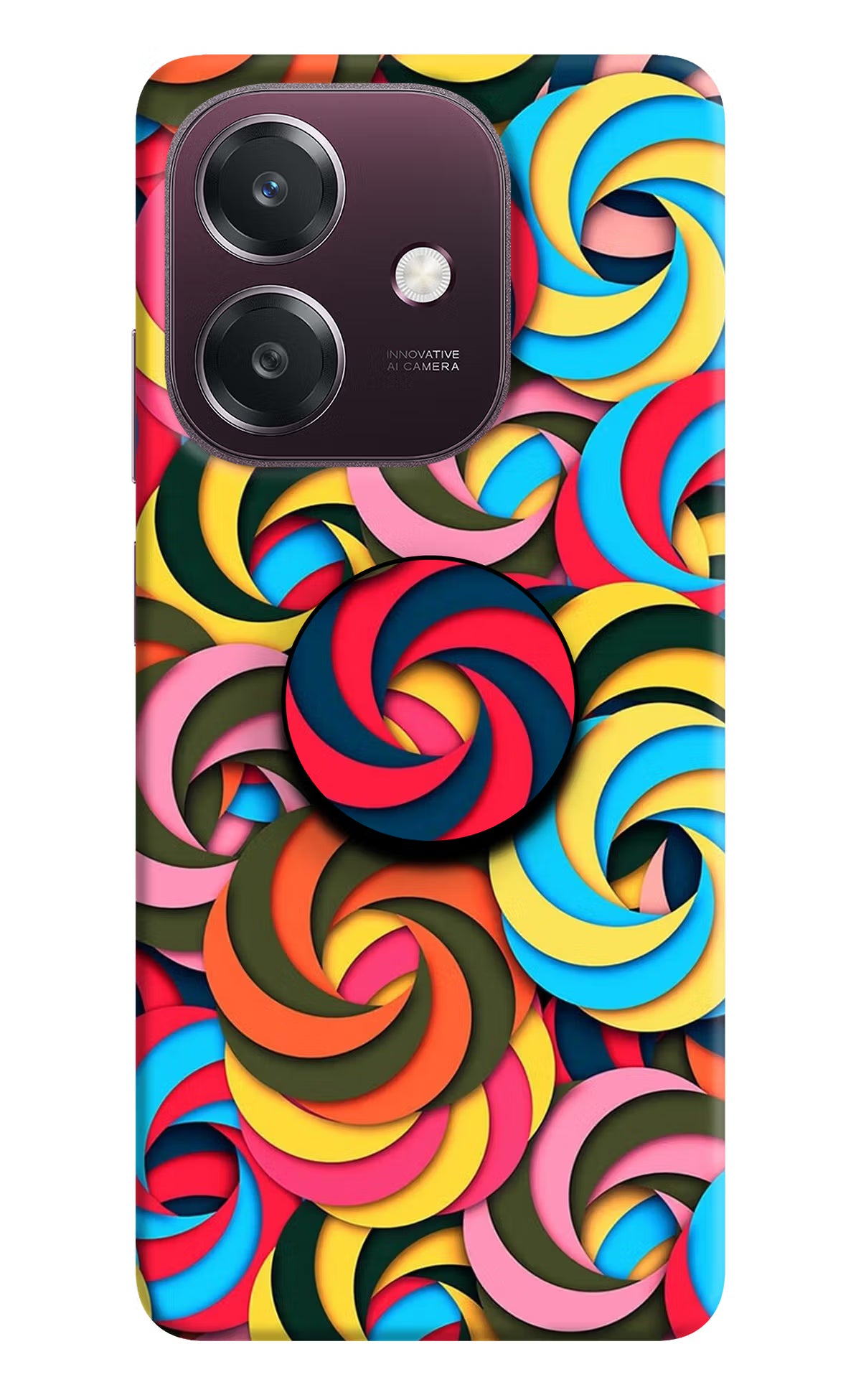 Spiral Pattern Oppo A3 5G Pop Case